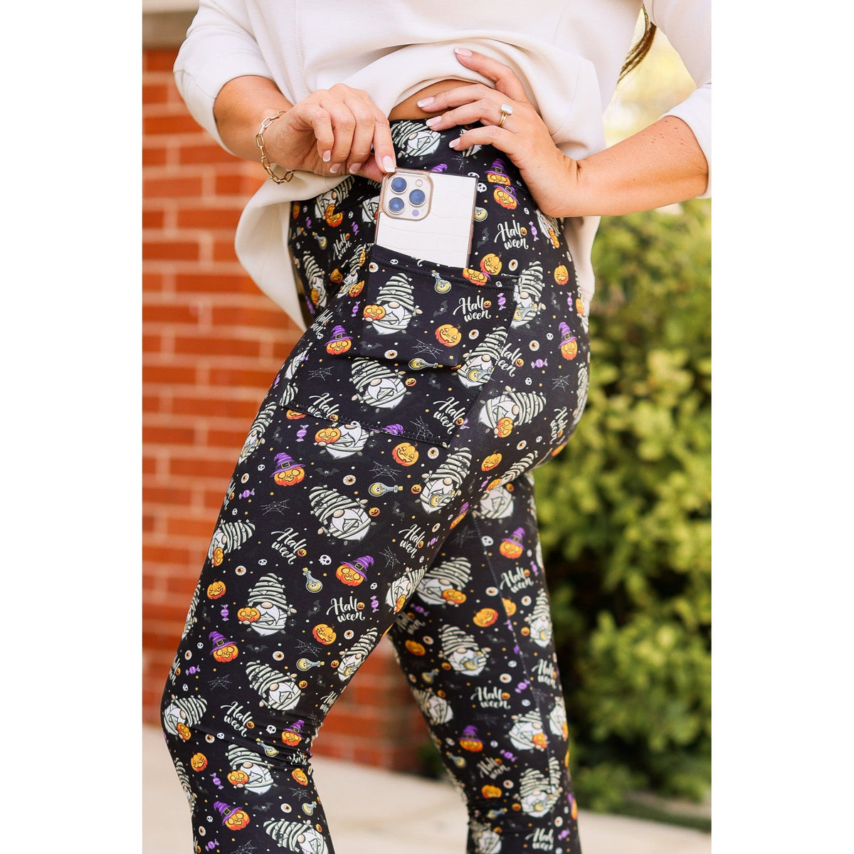 Ready to Ship | Halloween Gnomes Full Length Leggings