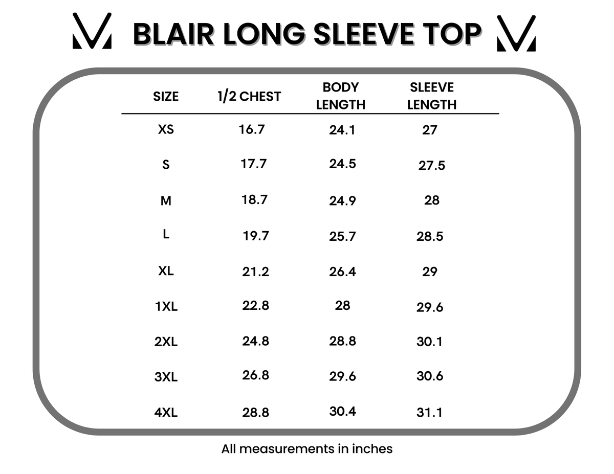 IN STOCK Blair Long Sleeve Top - Blue