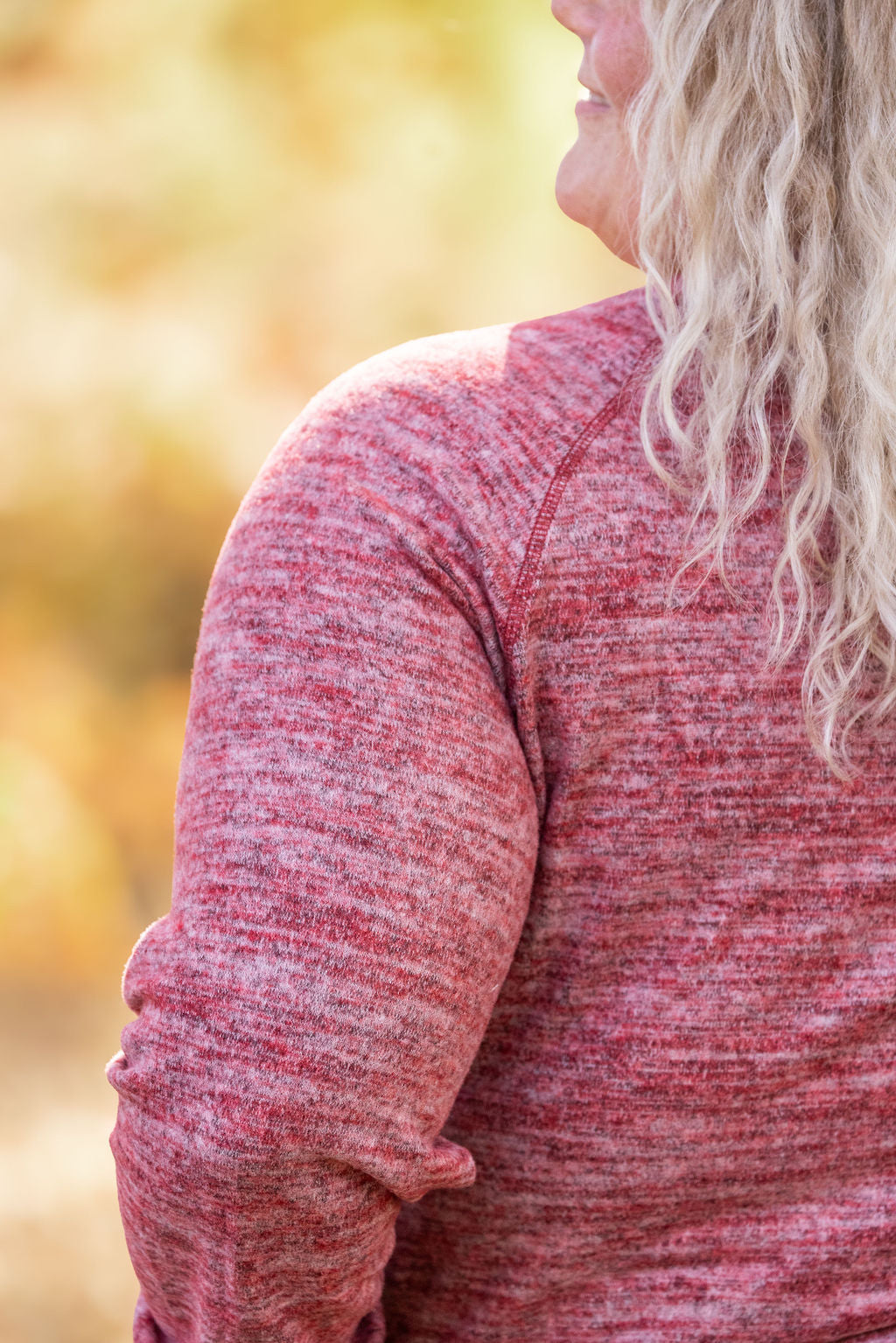 IN STOCK Hannah Pocket Pullover - Red Large