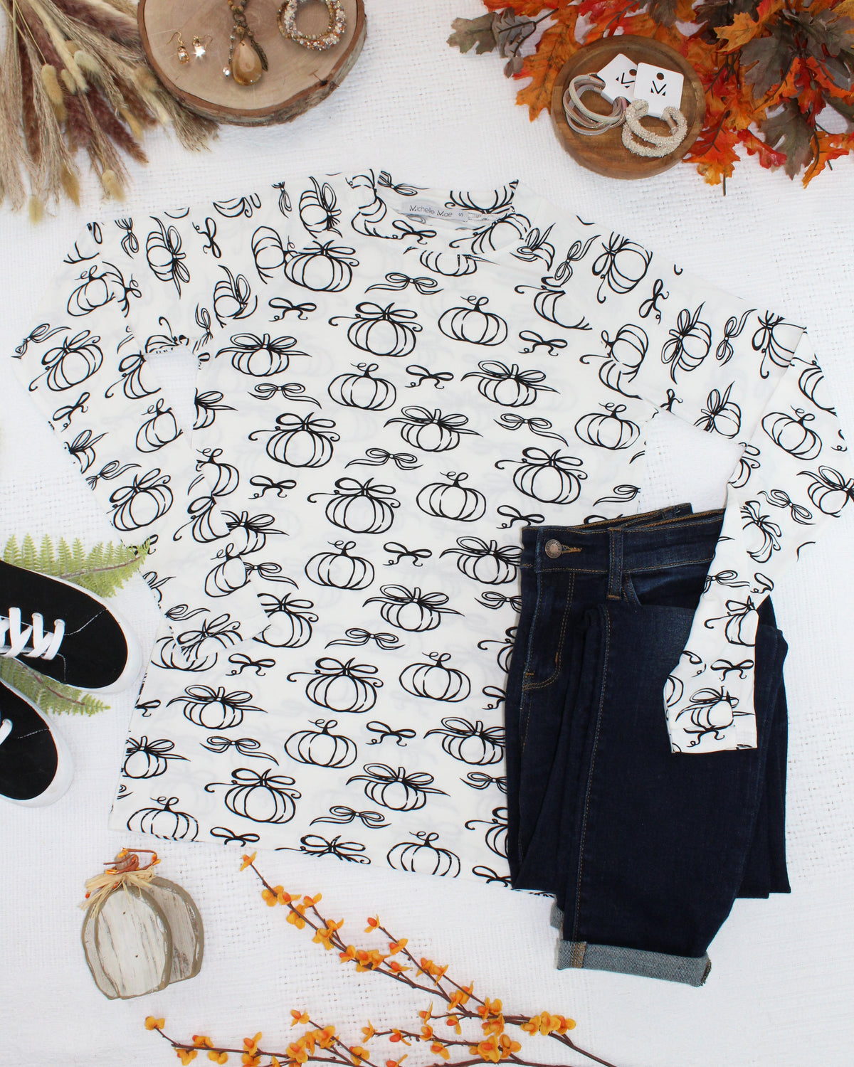 IN STOCK Blair Long Sleeve Top - Classic Pumpkins FINAL SALE