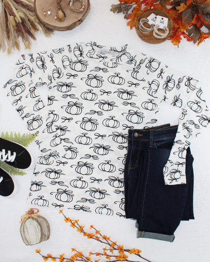 IN STOCK Blair Long Sleeve Top - Classic Pumpkins FINAL SALE