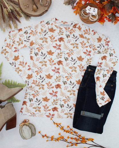 IN STOCK Blair Long Sleeve Top - Harvest Leaves FINAL SALE