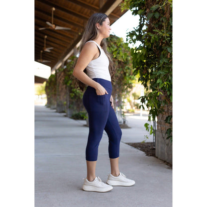 PreOrder |  The Nova - Navy CAPRI with Pocket   - Luxe Leggings by Julia Rose® - Round 2