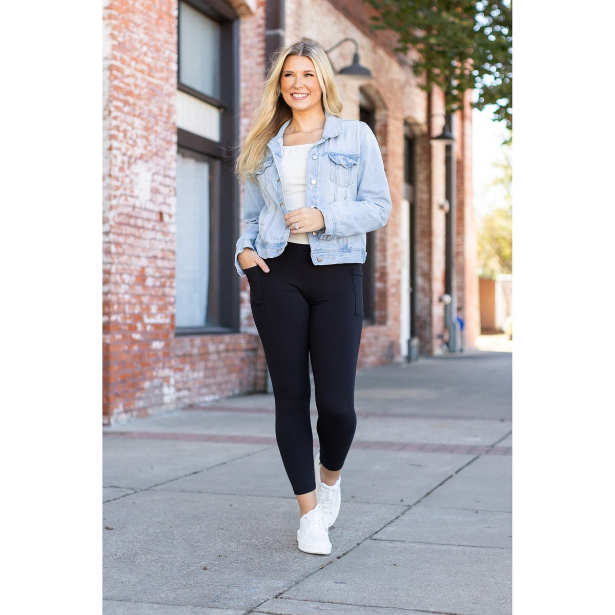 Ready to Ship  | The Alana - 7/8 Ankle Length BLACK Leggings with Pockets - Round 3