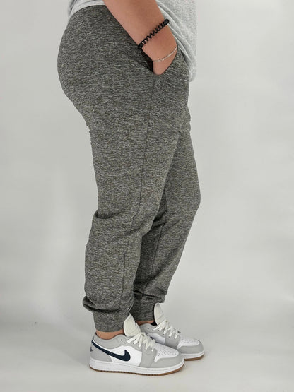 Grey Heathered Fleece Joggers