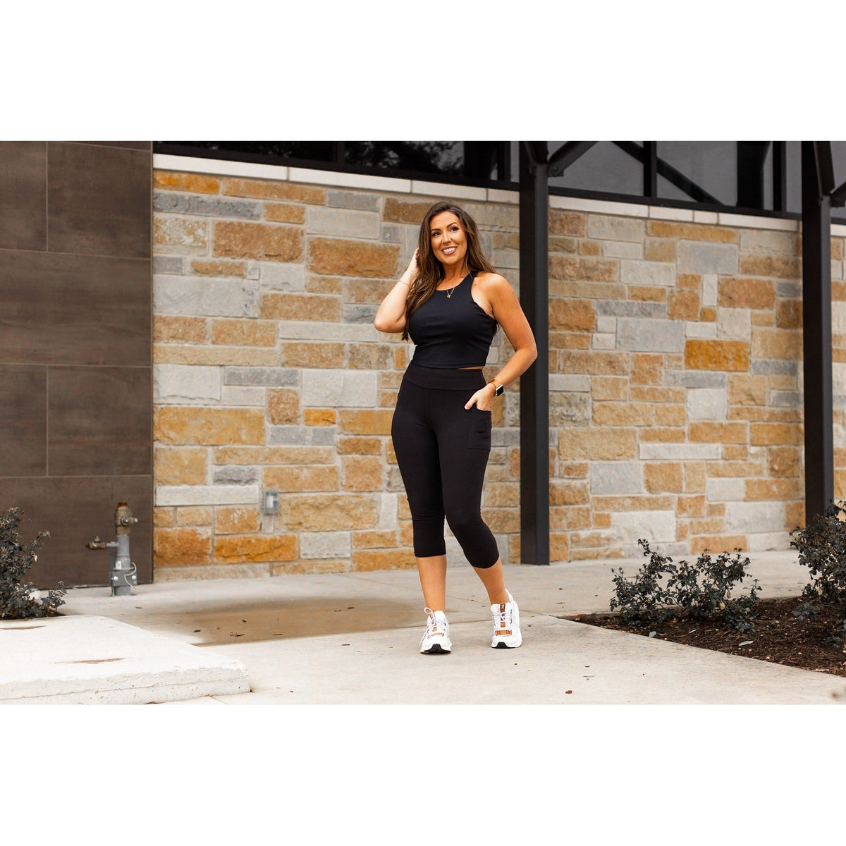 PreOrder | The Cassandra - Black CAPRI with POCKETS Luxe Leggings by Julia Rose®
