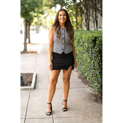 Julia Rose The Savannah deluxe sculpting A-line skort women’s skort with built-in shorts