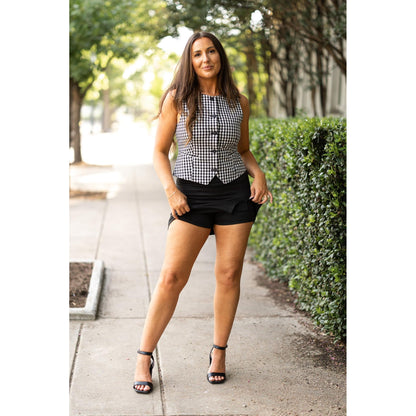 Julia Rose The Savannah deluxe sculpting A-line skort women’s skort with built-in shorts