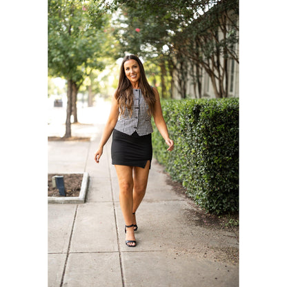 Julia Rose The Savannah deluxe sculpting A-line skort women’s skort with built-in shorts