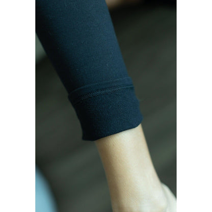 The Lilla -   Black FLEECE Full Length Leggings with Pockets - Luxe Leggings by Julia Rose®