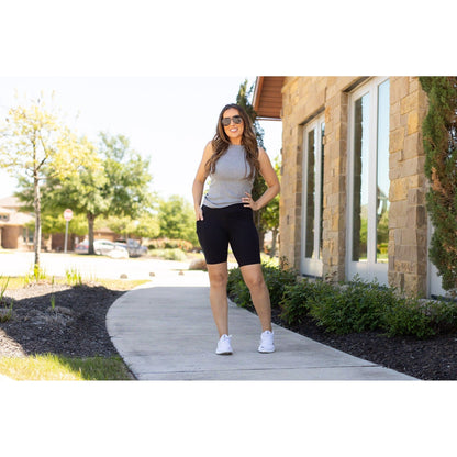 Ready to Ship | The Bree - Black BIKER SHORTS - Luxe Leggings by Julia Rose®