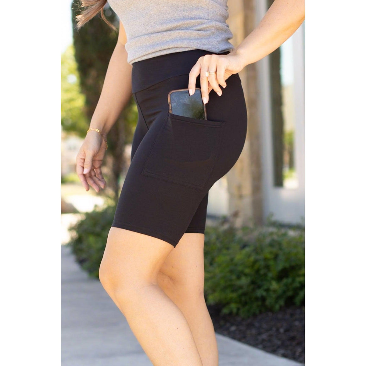 Ready to Ship | The Bree - Black BIKER SHORTS - Luxe Leggings by Julia Rose®