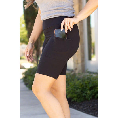 Ready to Ship | The Bree - Black BIKER SHORTS - Luxe Leggings by Julia Rose®