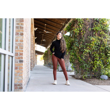 Julia Rose houndstooth full-length leggings, Women wearing houndstooth leggings high waisted