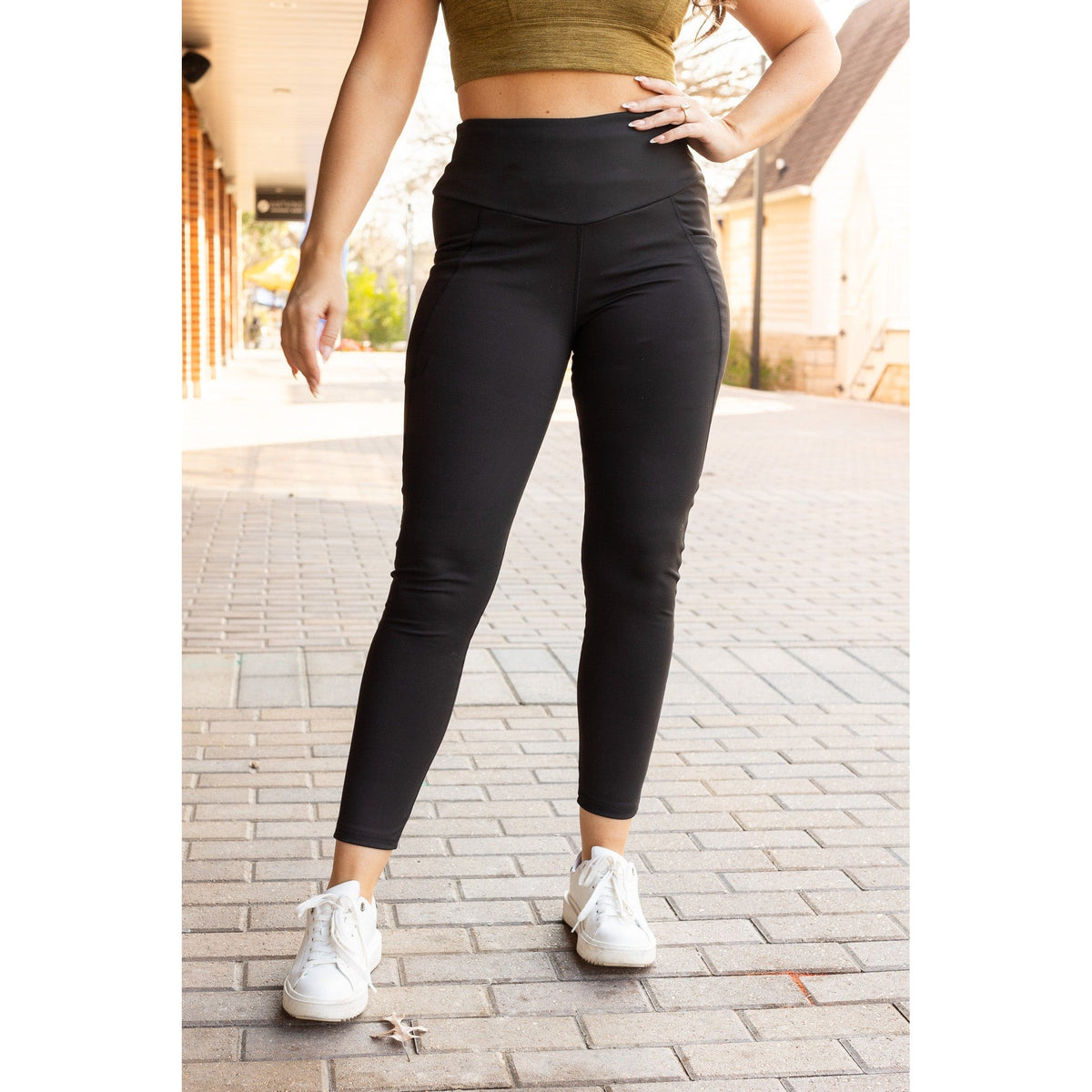 The Adriana - Tummy Control Full Length Leggings with Pockets - Round 2- Luxe Leggings by Julia Rose®