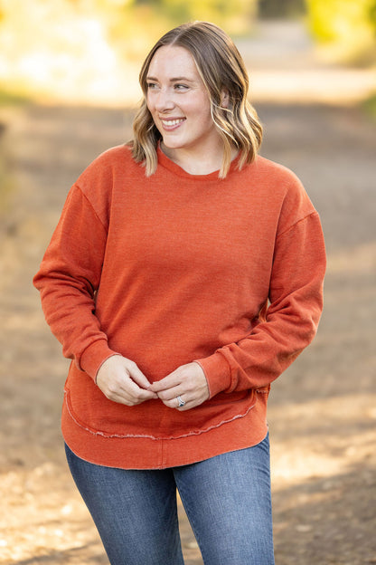 IN STOCK Vintage Wash Pullover - Rust - Large