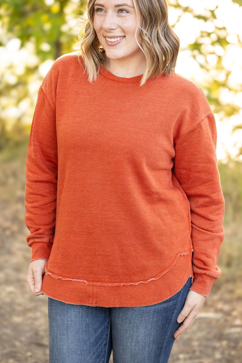 IN STOCK Vintage Wash Pullover - Rust - Large