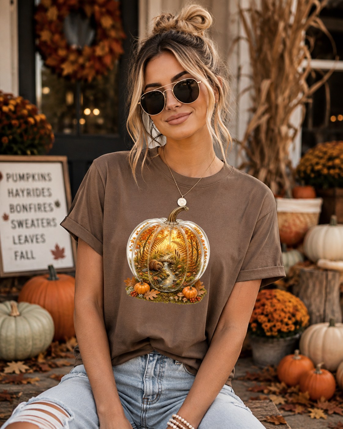 Cozy Pumpkin Beaver Tshirt