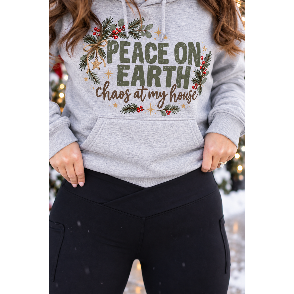 Ready to Ship |  The Stephanie - Crossover BLACK Pocket Full Length Leggings