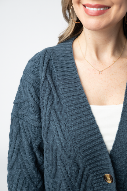 IN STOCK Brooks Button Sweater Cardigan - Navy FINAL SALE