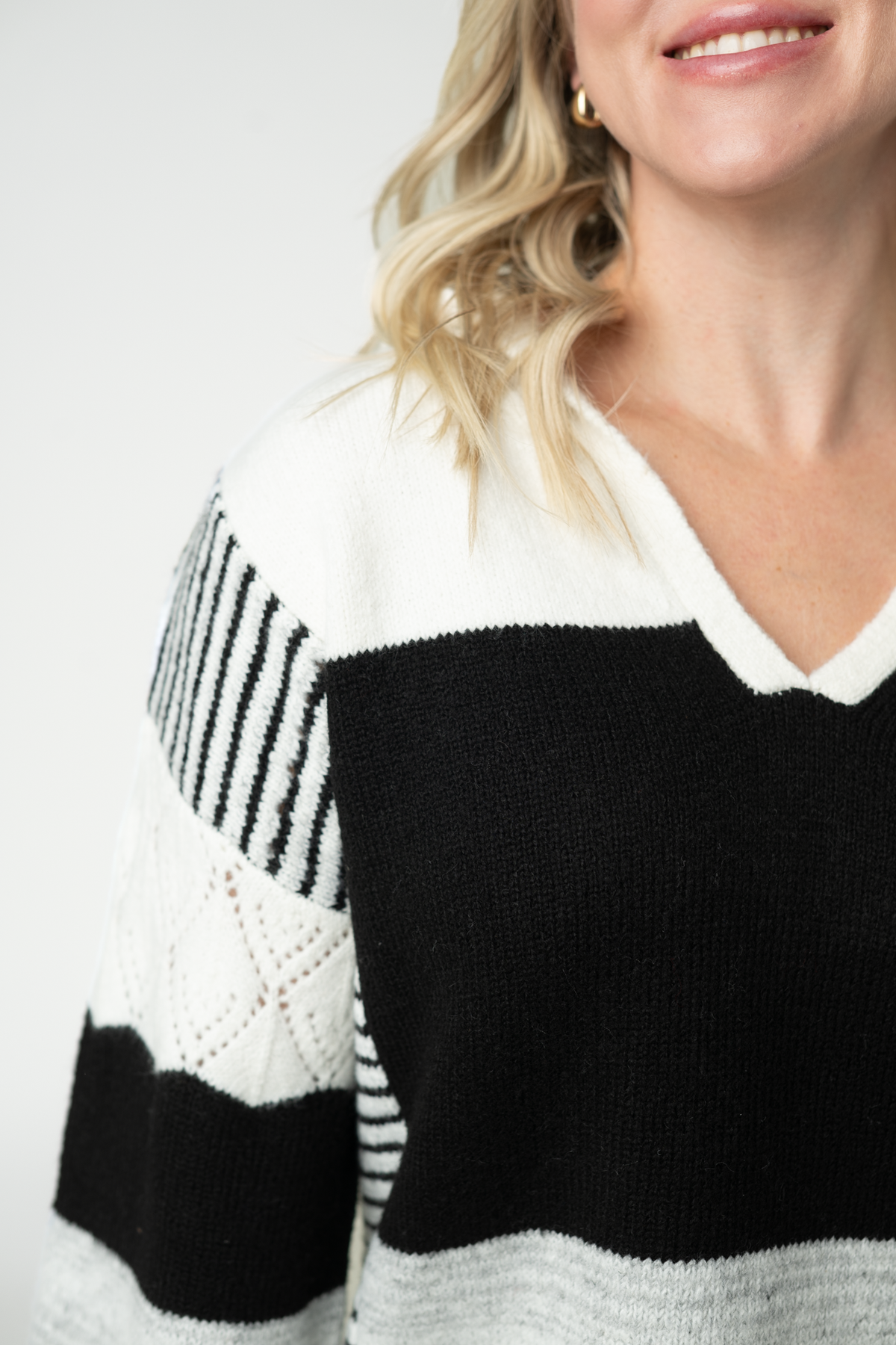IN STOCK Monochrome Colorblock Hoodie FINAL SALE