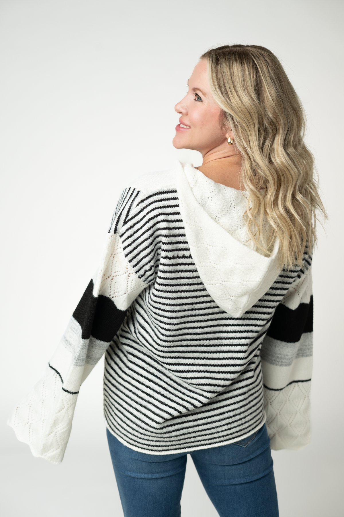 IN STOCK Monochrome Colorblock Hoodie FINAL SALE