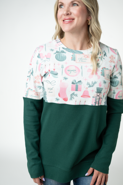 IN STOCK Natalie Pullover - Pink Pine Noel and Evergreen