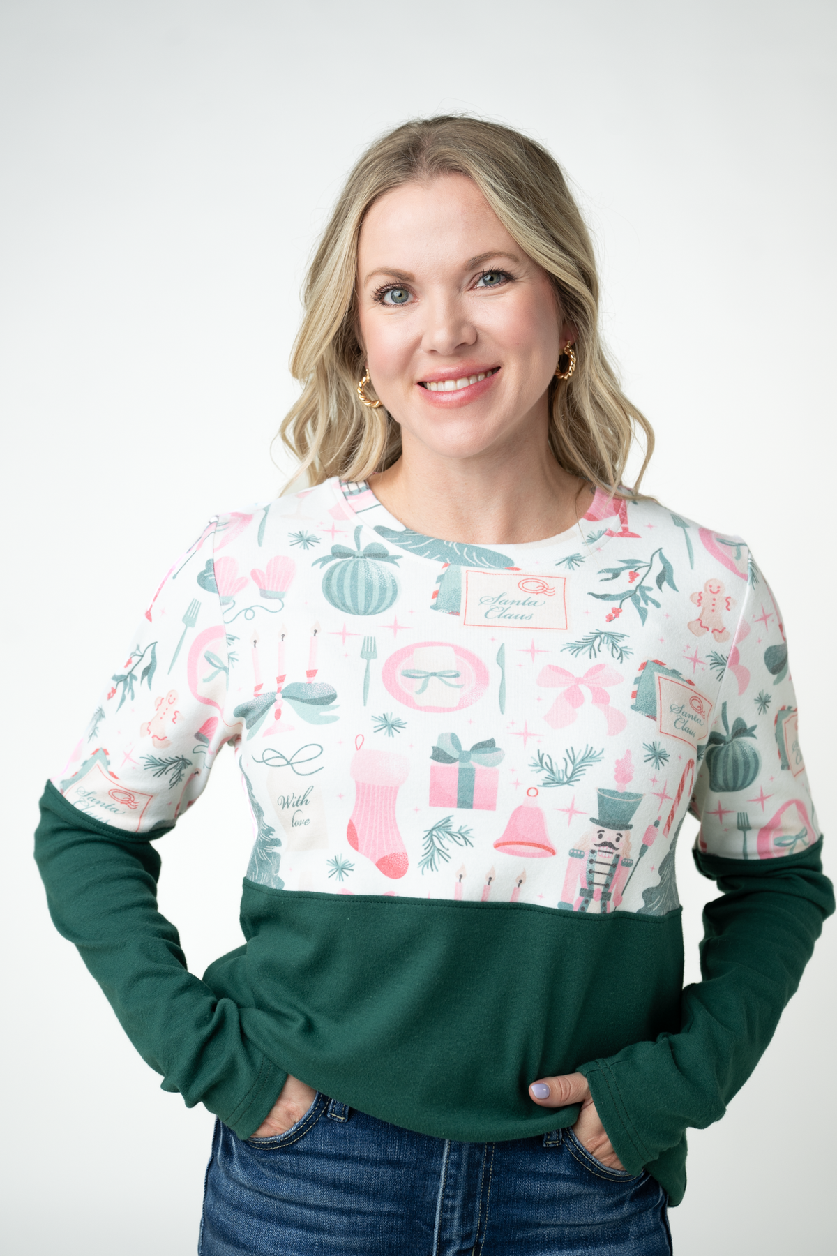 IN STOCK Natalie Pullover - Pink Pine Noel and Evergreen
