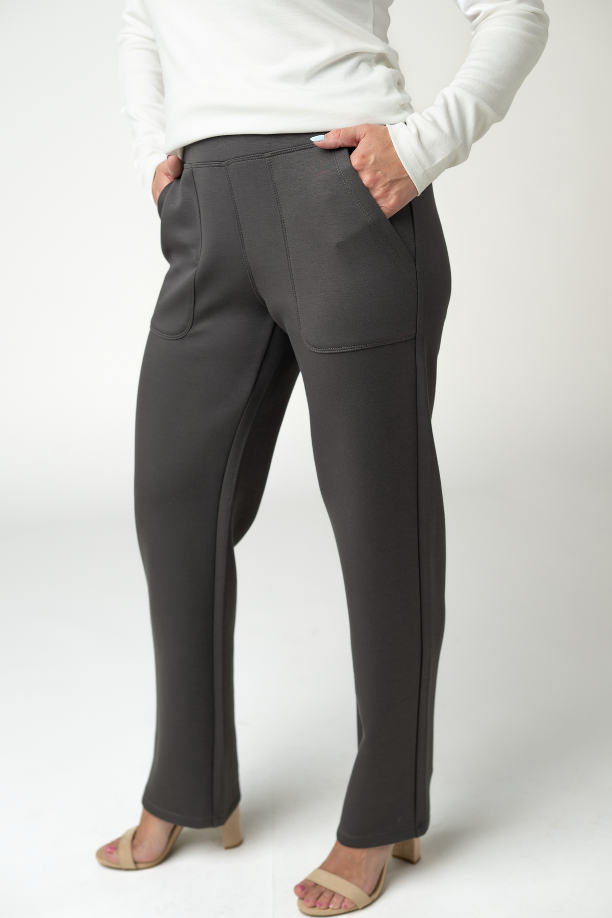 IN STOCK Luxe Ankle Bottoms- Charcoal