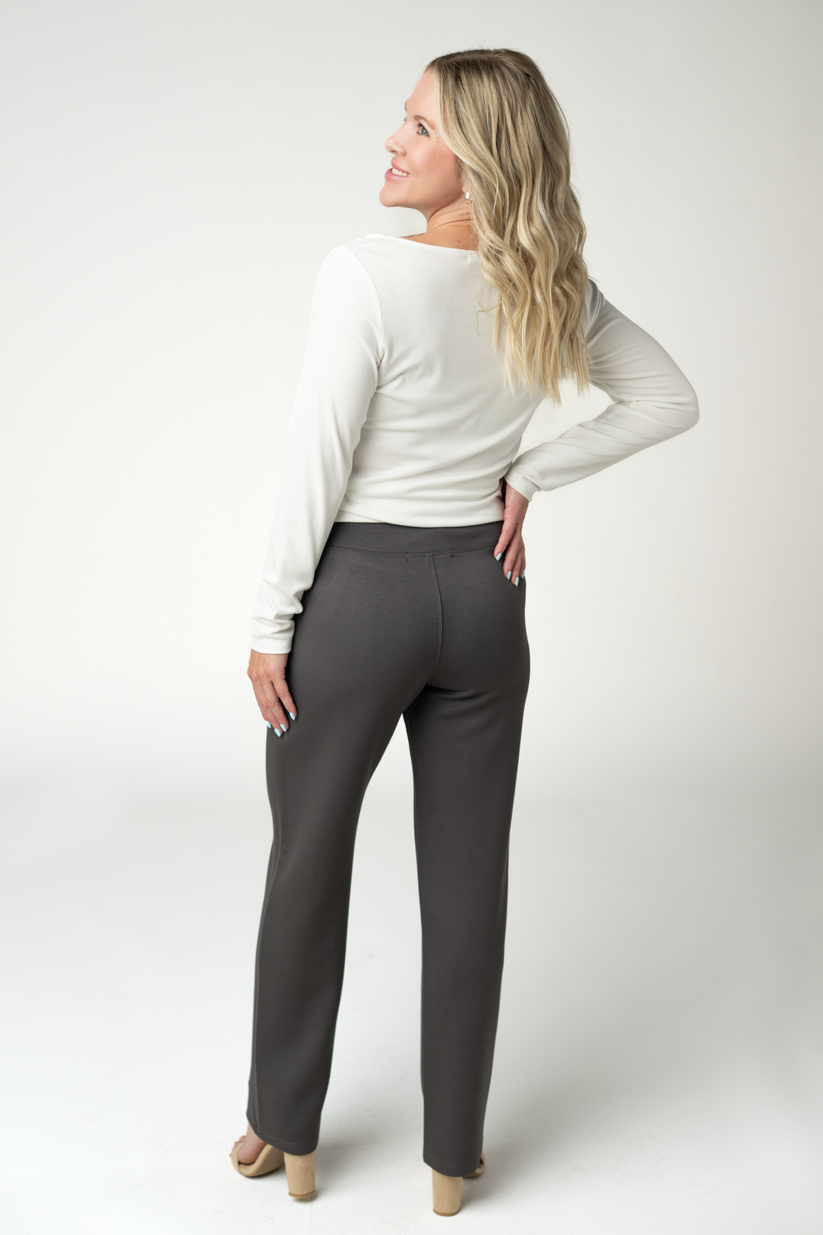 IN STOCK Luxe Ankle Bottoms- Charcoal