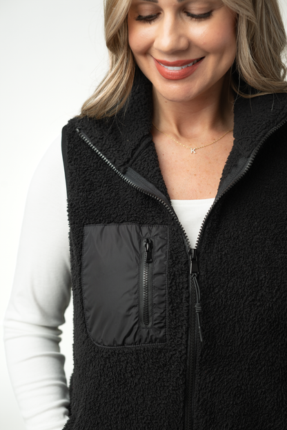 IN STOCK Sherpa Vest - Black