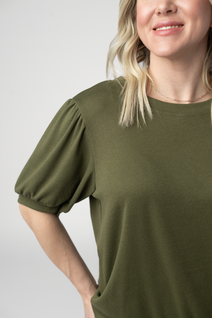 IN STOCK Katie Cozy Top - Olive FINAL SALE