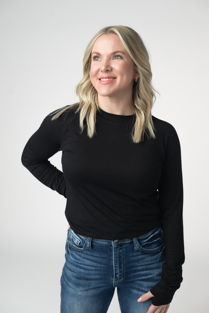 IN STOCK Blair Long Sleeve Top - Black
