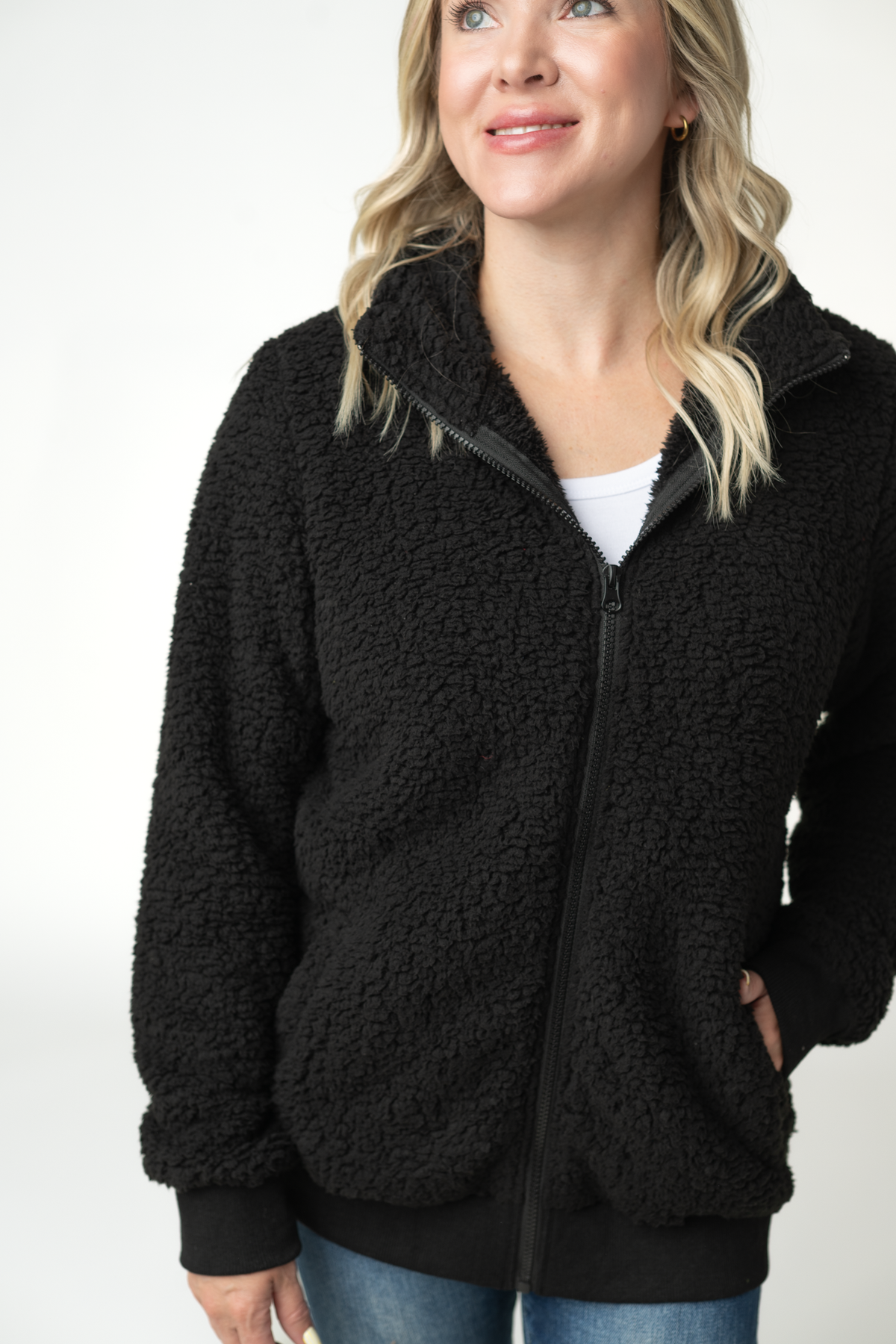 IN STOCK Skylar Sherpa Fullzip - Black