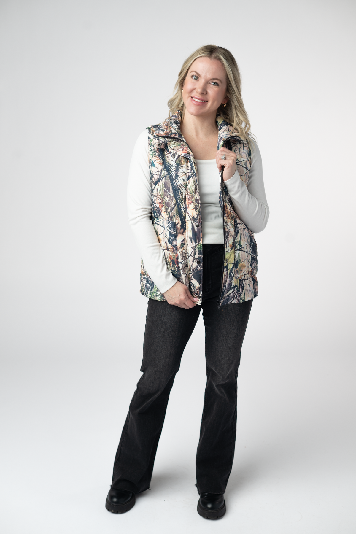 IN STOCK Remy Zip Up Vest - Dark Camo FINAL SALE