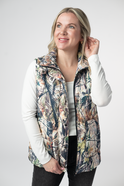 IN STOCK Remy Zip Up Vest - Dark Camo FINAL SALE