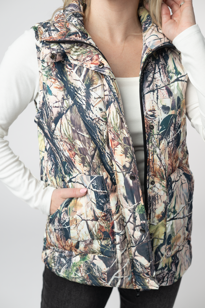 IN STOCK Remy Zip Up Vest - Dark Camo FINAL SALE