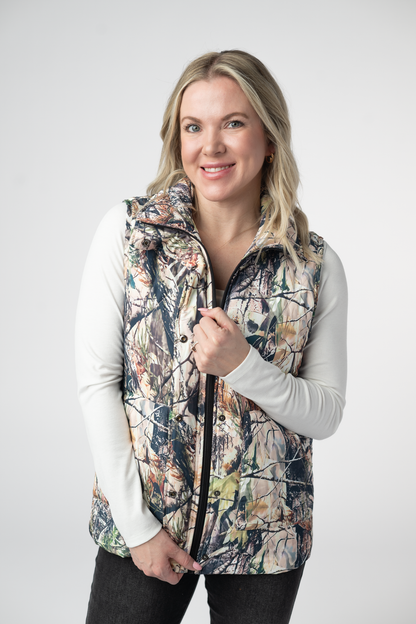 IN STOCK Remy Zip Up Vest - Dark Camo FINAL SALE
