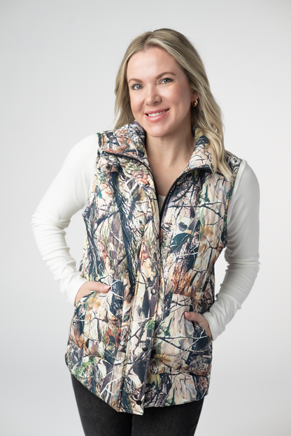 IN STOCK Remy Zip Up Vest - Dark Camo FINAL SALE