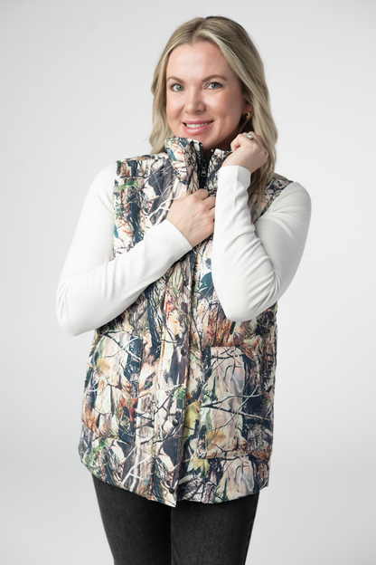 IN STOCK Remy Zip Up Vest - Dark Camo FINAL SALE