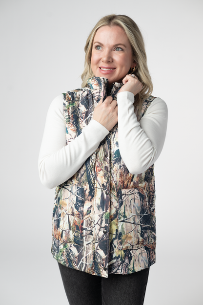 IN STOCK Remy Zip Up Vest - Dark Camo FINAL SALE