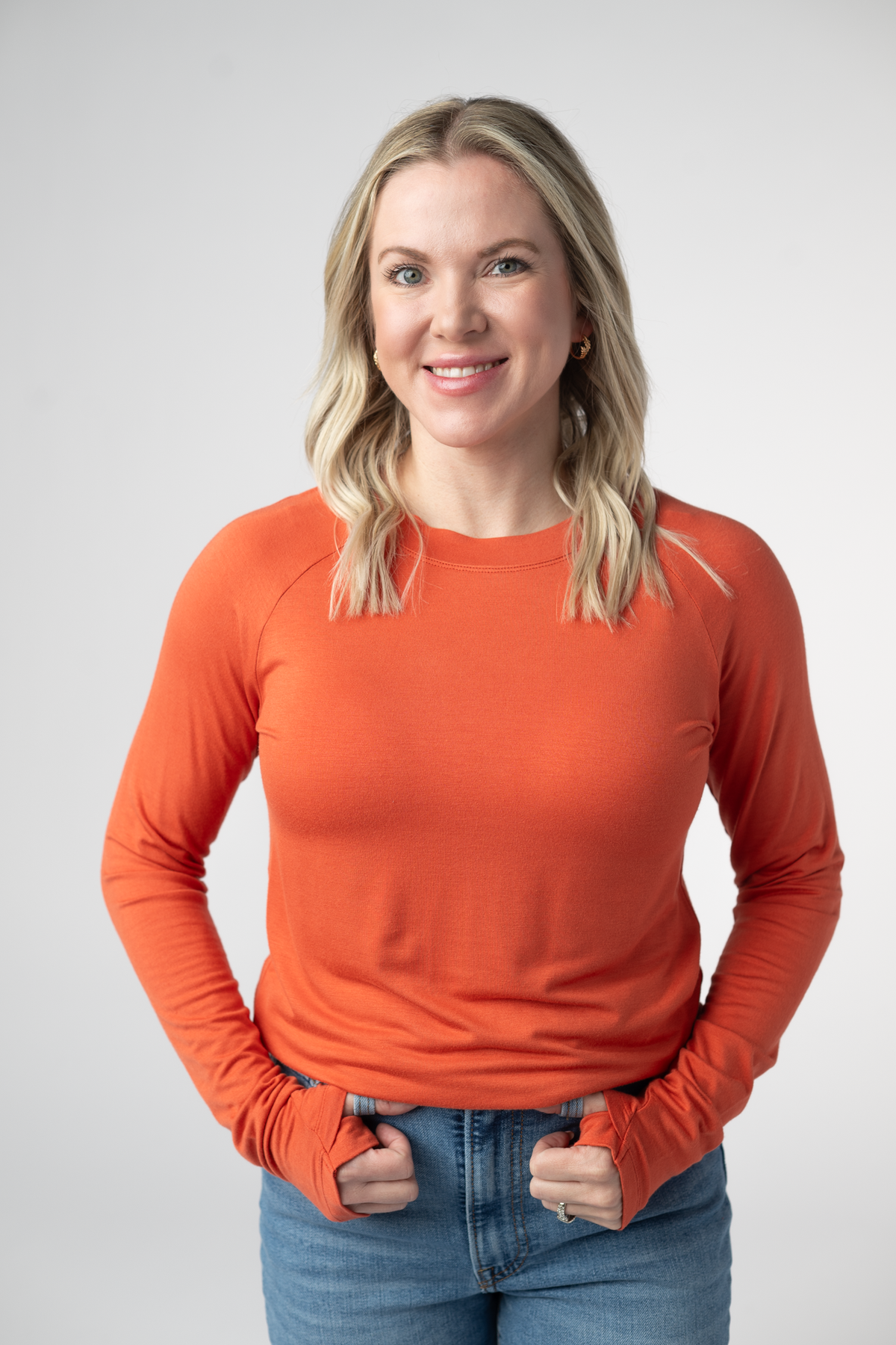 IN STOCK Blair Long Sleeve Top - Pumpkin FINAL SALE