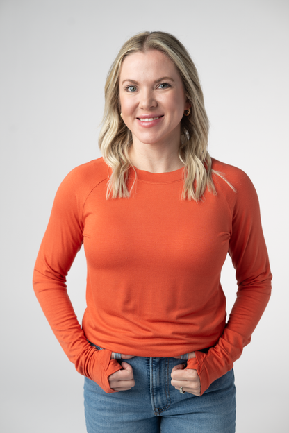 IN STOCK Blair Long Sleeve Top - Pumpkin FINAL SALE