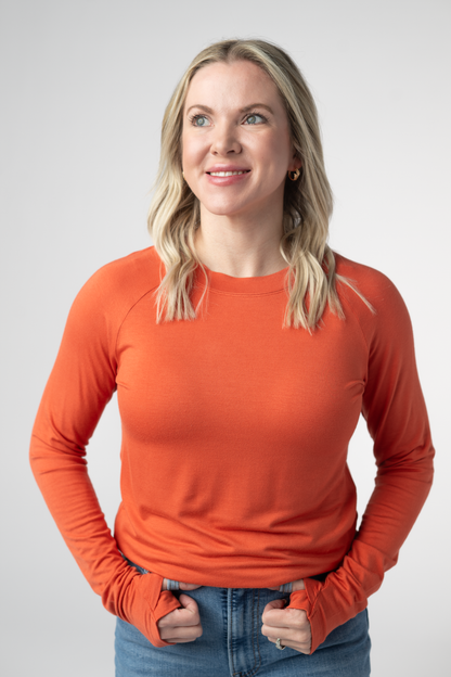 IN STOCK Blair Long Sleeve Top - Pumpkin FINAL SALE