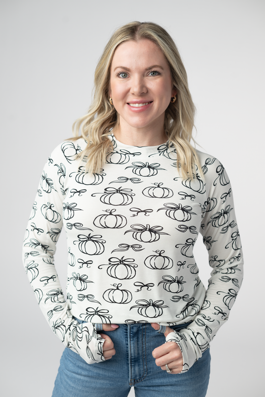 IN STOCK Blair Long Sleeve Top - Classic Pumpkins FINAL SALE