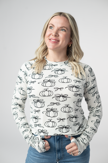 IN STOCK Blair Long Sleeve Top - Classic Pumpkins FINAL SALE