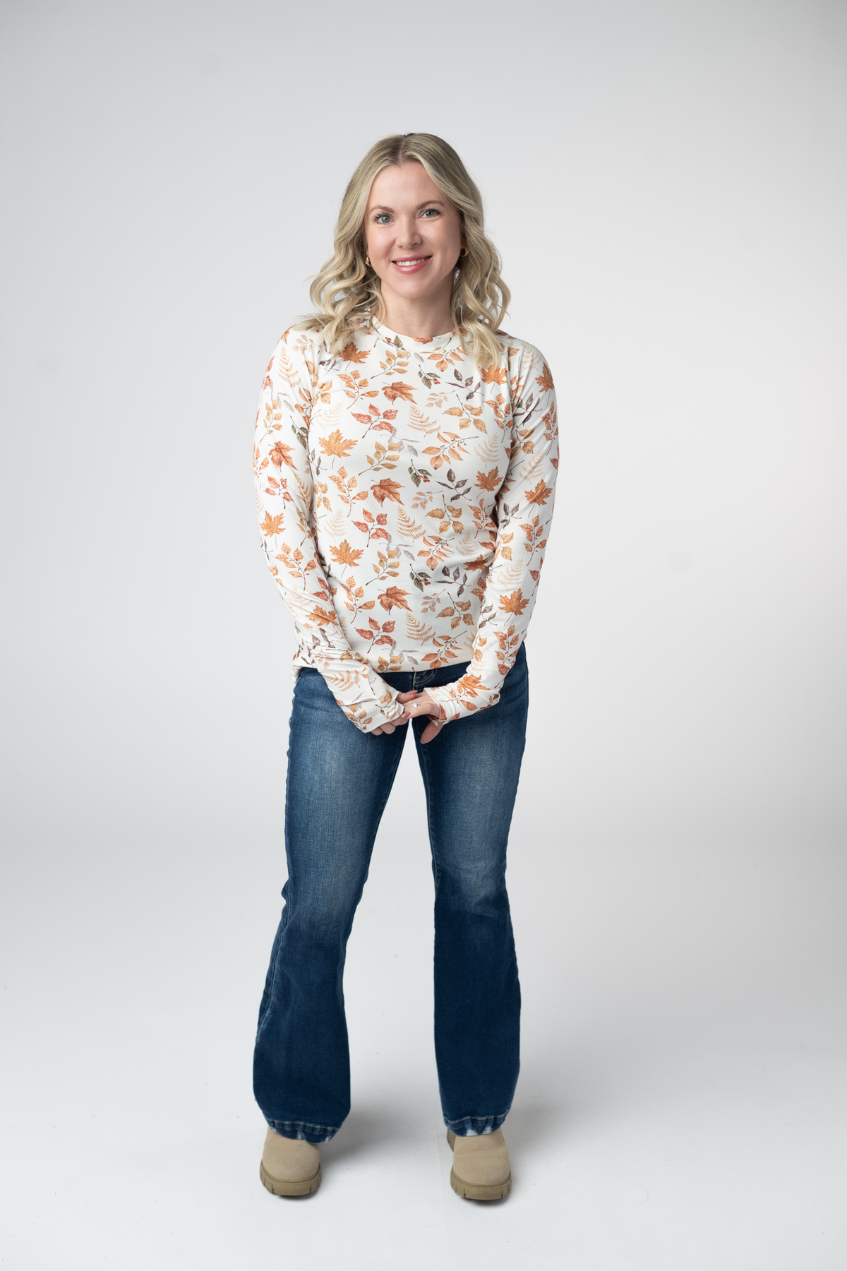IN STOCK Blair Long Sleeve Top - Harvest Leaves FINAL SALE