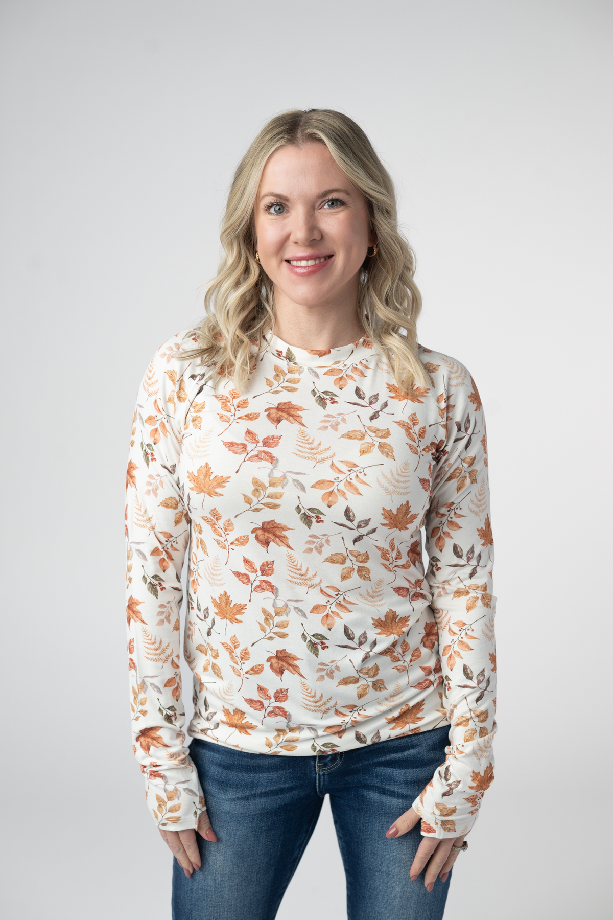 IN STOCK Blair Long Sleeve Top - Harvest Leaves FINAL SALE