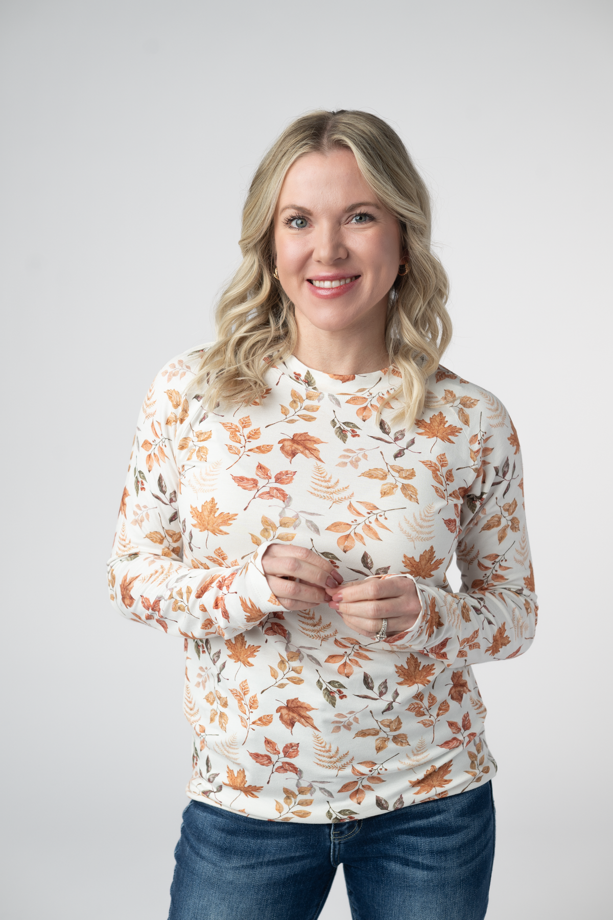 IN STOCK Blair Long Sleeve Top - Harvest Leaves FINAL SALE