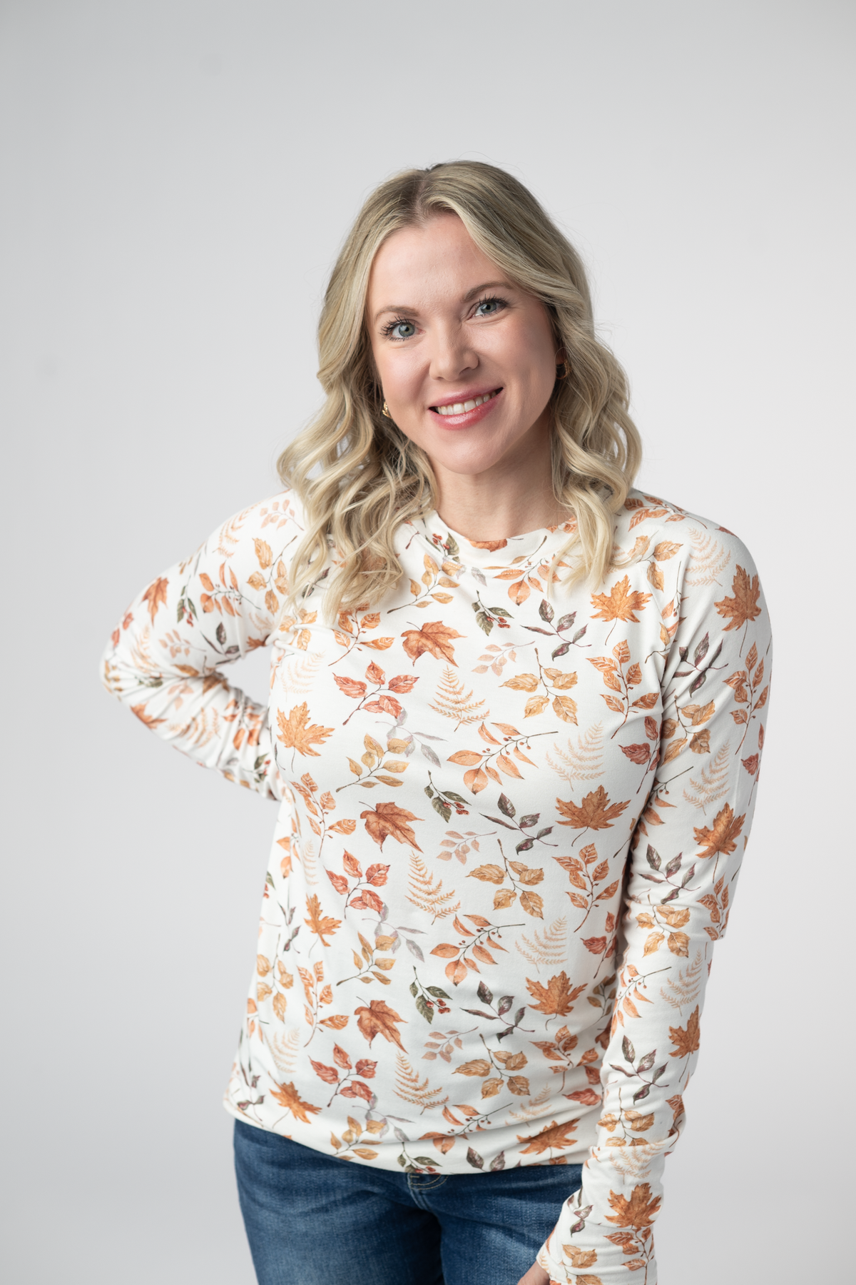 IN STOCK Blair Long Sleeve Top - Harvest Leaves FINAL SALE